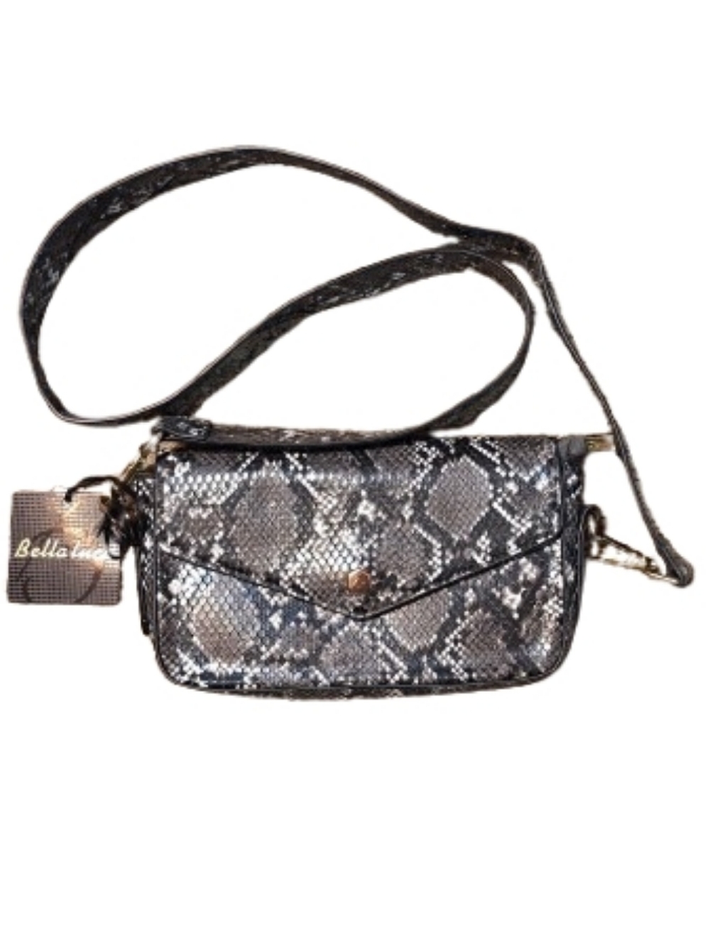 NWT Bella Luca Snakeskin Print Crossbody Bag